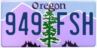 OR license plate 949FSH