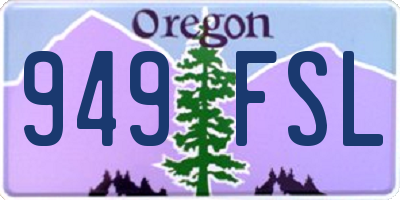 OR license plate 949FSL