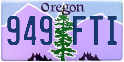 OR license plate 949FTI