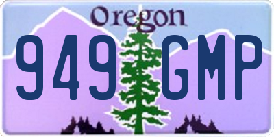 OR license plate 949GMP
