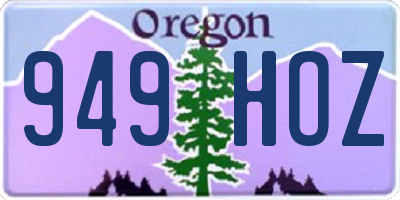 OR license plate 949HOZ