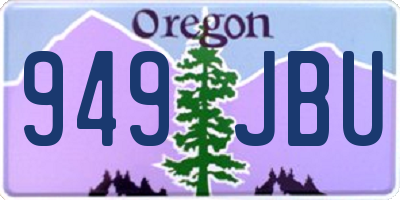 OR license plate 949JBU