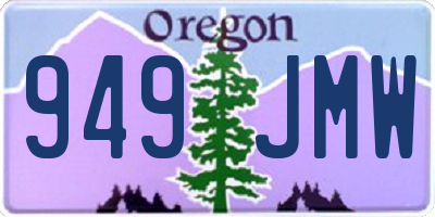 OR license plate 949JMW
