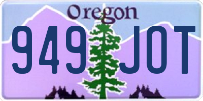 OR license plate 949JOT