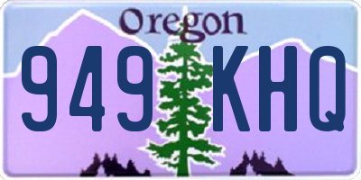 OR license plate 949KHQ