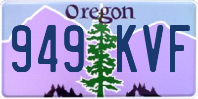 OR license plate 949KVF