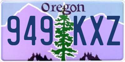 OR license plate 949KXZ