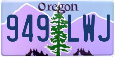 OR license plate 949LWJ