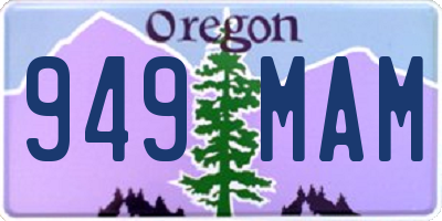 OR license plate 949MAM