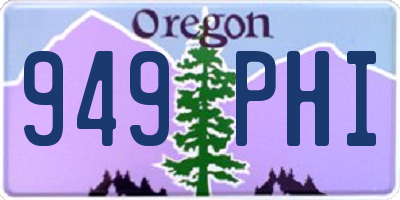 OR license plate 949PHI