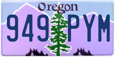 OR license plate 949PYM