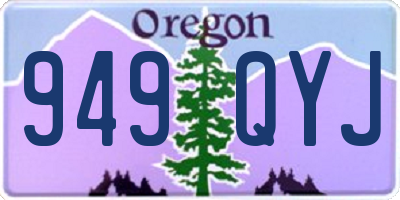 OR license plate 949QYJ