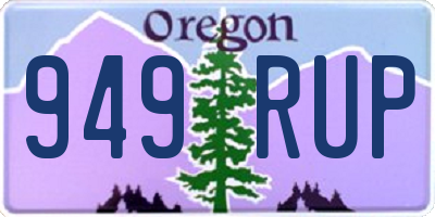 OR license plate 949RUP