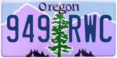 OR license plate 949RWC