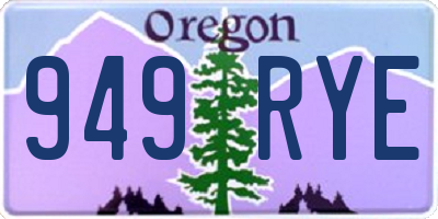 OR license plate 949RYE