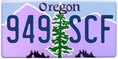 OR license plate 949SCF