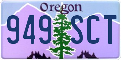 OR license plate 949SCT