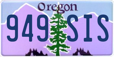 OR license plate 949SIS