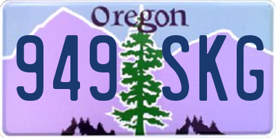 OR license plate 949SKG