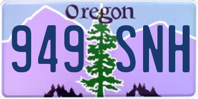 OR license plate 949SNH