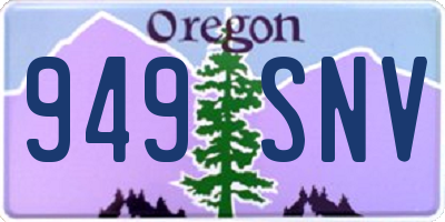 OR license plate 949SNV
