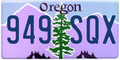 OR license plate 949SQX
