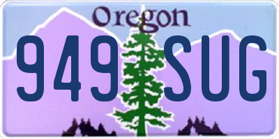 OR license plate 949SUG
