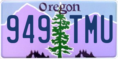 OR license plate 949TMU