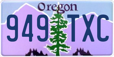 OR license plate 949TXC