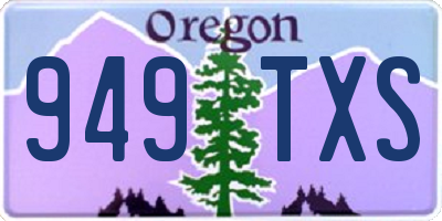 OR license plate 949TXS