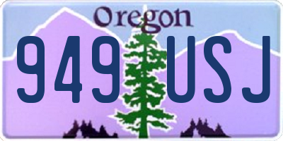 OR license plate 949USJ