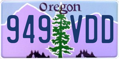 OR license plate 949VDD