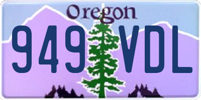 OR license plate 949VDL