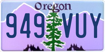 OR license plate 949VUY