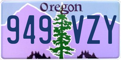OR license plate 949VZY