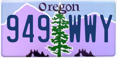 OR license plate 949WWY