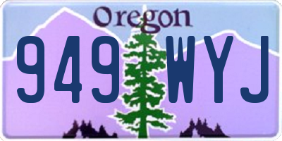 OR license plate 949WYJ