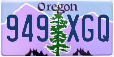 OR license plate 949XGQ