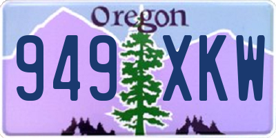OR license plate 949XKW