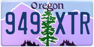 OR license plate 949XTR