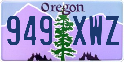 OR license plate 949XWZ