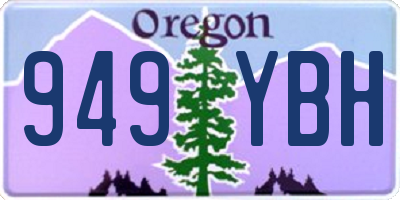 OR license plate 949YBH