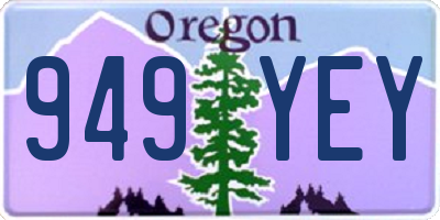 OR license plate 949YEY