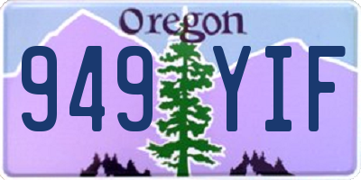 OR license plate 949YIF