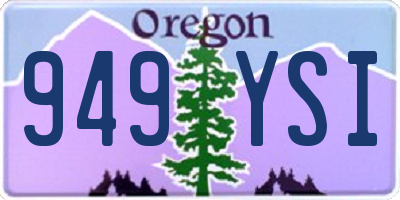 OR license plate 949YSI