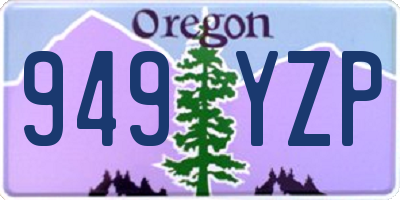 OR license plate 949YZP