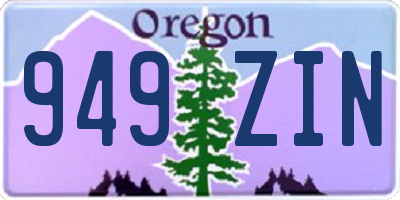 OR license plate 949ZIN