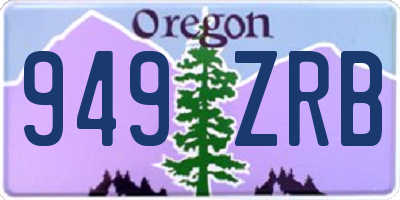 OR license plate 949ZRB
