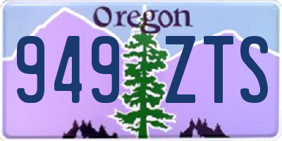 OR license plate 949ZTS