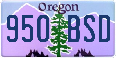 OR license plate 950BSD
